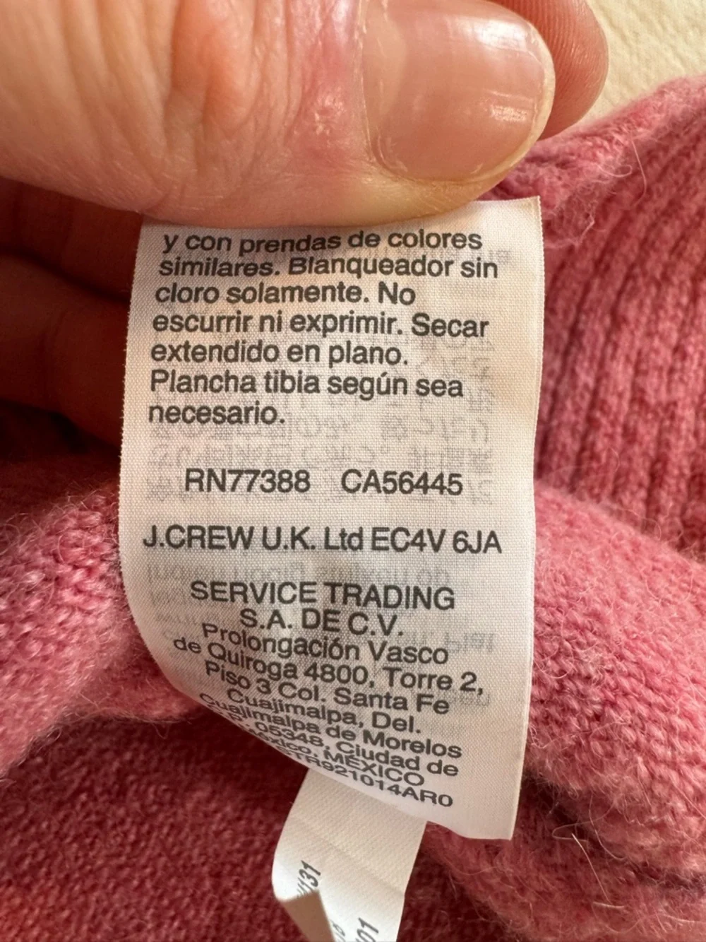 J.Crew Supersoft Turtleneck Sweater Pink Side Slits Large